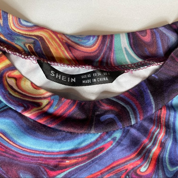 SHEIN Splash Ink Print Slim Tee - Picture 5 of 5